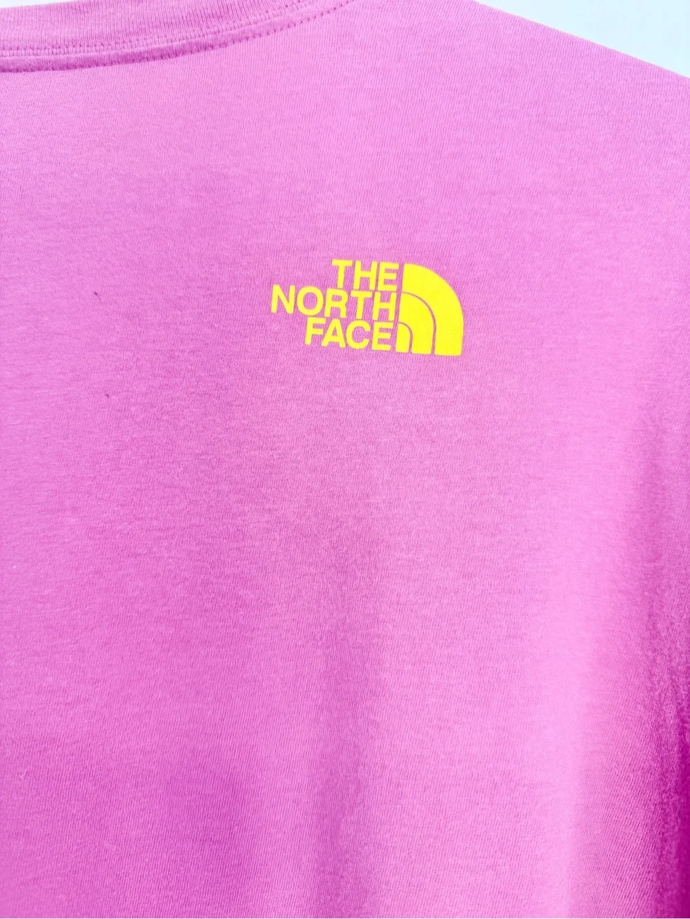 The North Face Magenta Tree Logo Graphic Long Sleeve Unisex Cotton Tee Shirt
